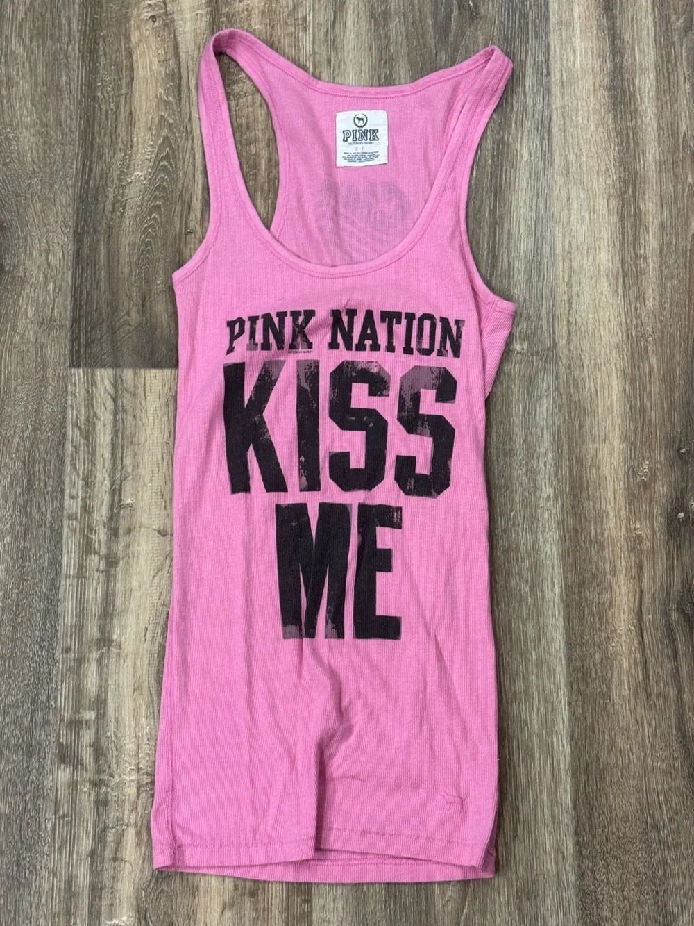 Victorias Secret PINK Y2K Kiss Me Rare Tank Top Women’s Small